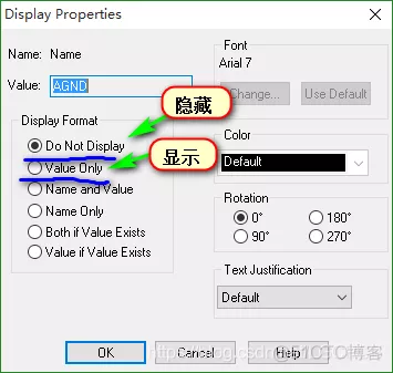 Cadence OrCAD电源端口的网路标号如何显示与隐藏_原理图_04